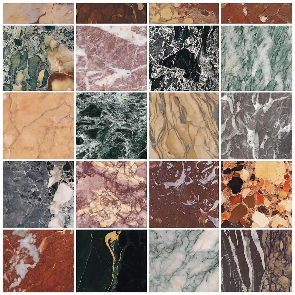 Material swatches and samples shown to an architect