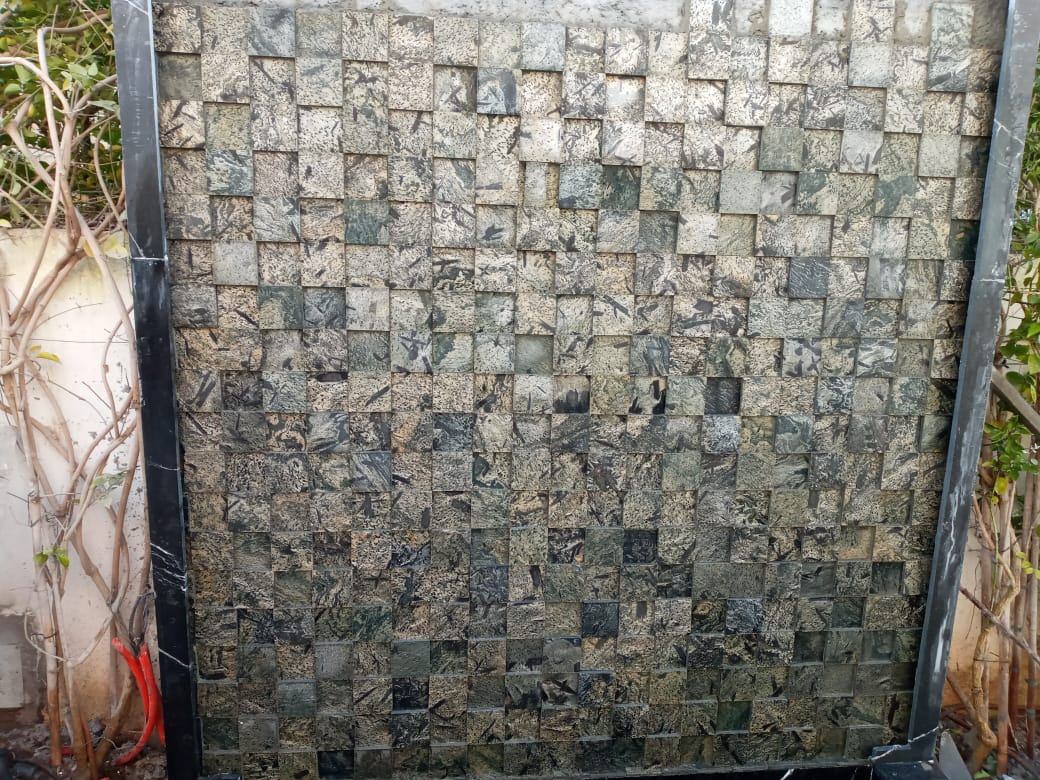 Tahajjart stone mosaic wall panel, DTAT project